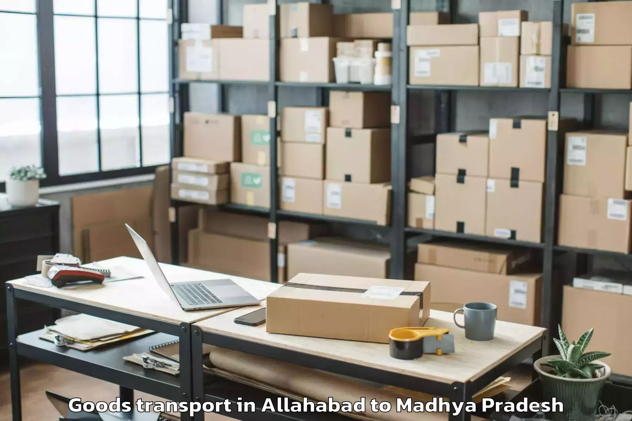 Easy Allahabad to Jagran Lakecity University Bho Goods Transport Booking